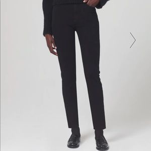 Citizens of Humanity Olivia High-Rise Slim Ankle - Plush Black